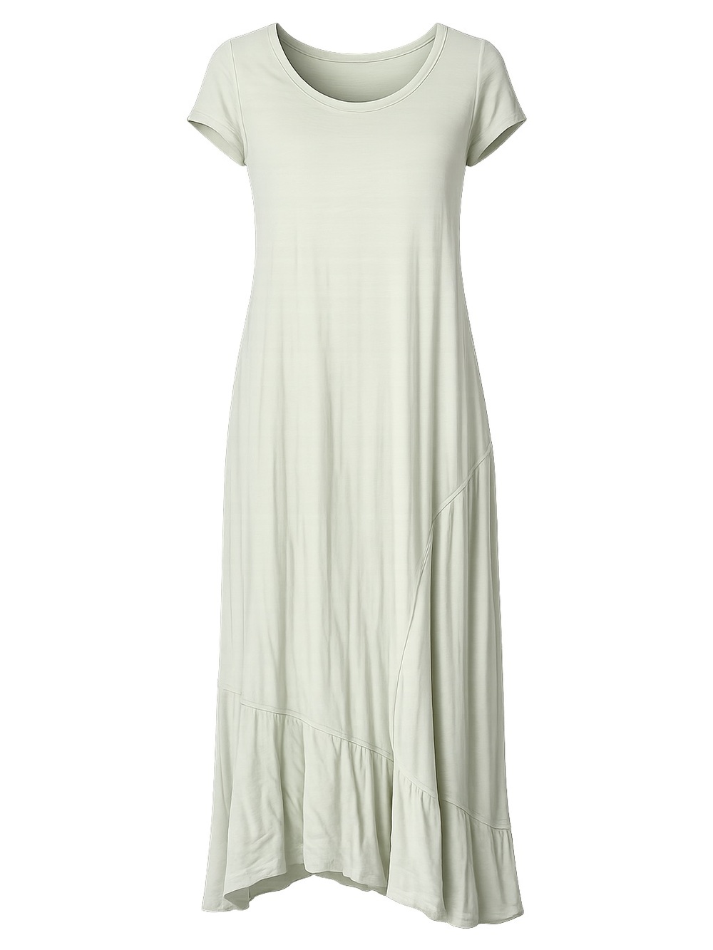 FP Beach Free People Mint Green Cotton Linen Midi Dress XS Asymmetrical Hem